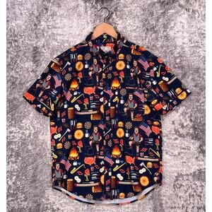 RSVLTS Shirt Medium Mens Ron Swanson Polo of Greatness Parks Recreation